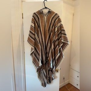 Alpaca wool poncho
